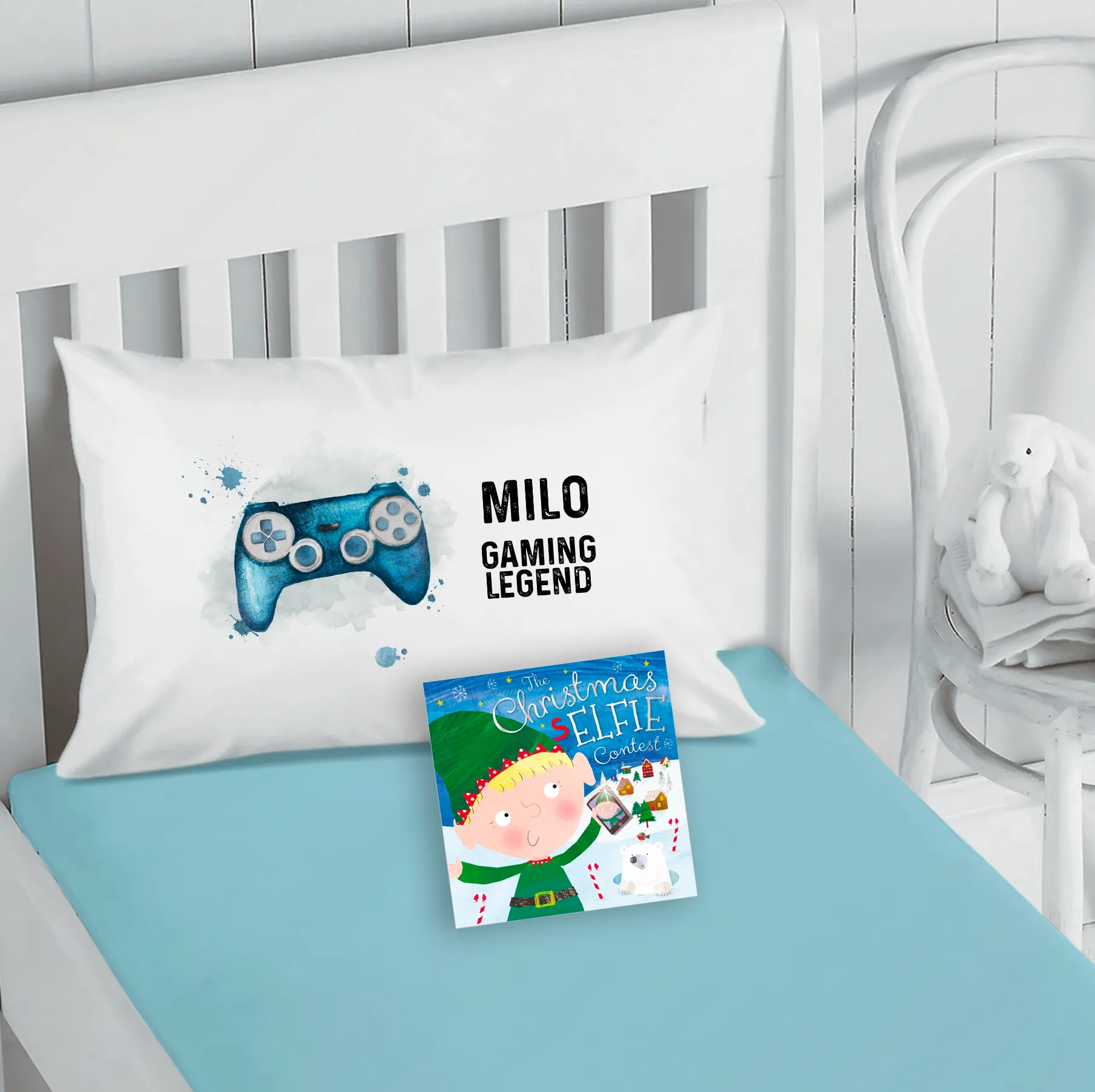 Gaming Legend Personalised Christmas Eve Pillow Case & Book