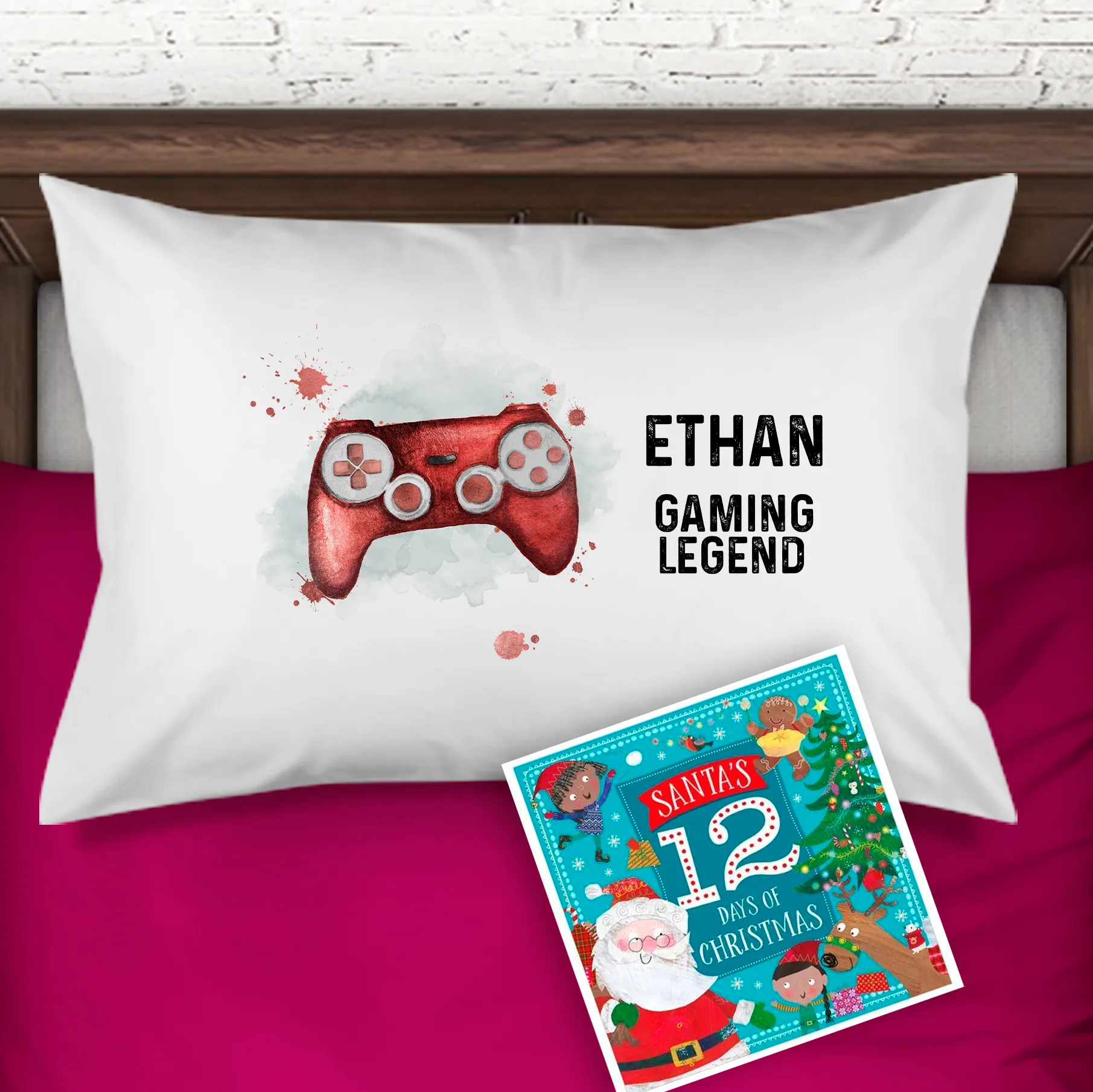 Gaming Legend Personalised Christmas Eve Pillow Case & Book