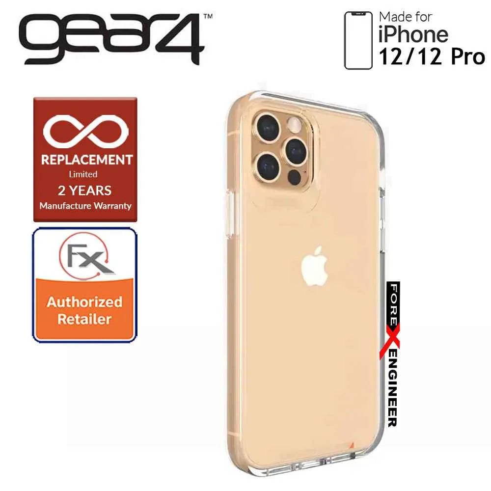 Gear4 Crystal Palace for iPhone 12 - 12 Pro  5G 6.1" - D3O Material Technology - Drop Resistant Up to 4 meters (Clear) (Barcode : 840056127999 )