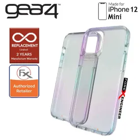 Gear4 Crystal Palace for iPhone 12 Mini  5G 5.4" - D3O Material Technology - Drop Resistant Up to 4 meters (Iridescent) (Barcode : 840056127890 )