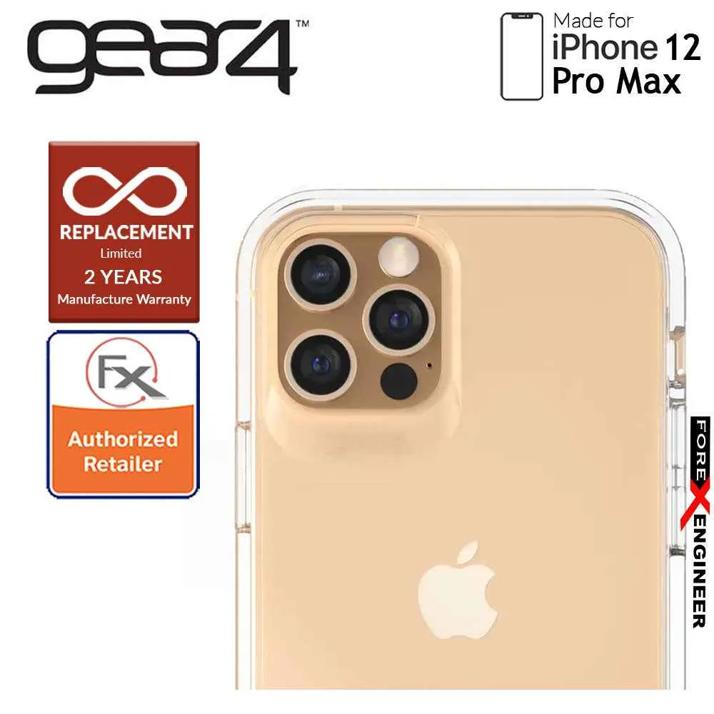 Gear4 Crystal Palace for iPhone 12 Pro Max 5G 6.7" - D3O Material Technology - Drop Resistant Up to 4 meters (Clear) (Barcode : 840056128217 )