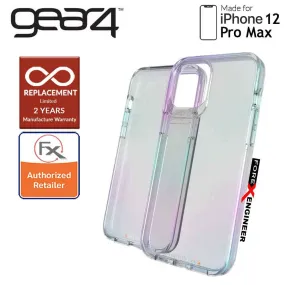 Gear4 Crystal Palace for iPhone 12 Pro Max 5G 6.7" - D3O Material Technology - Drop Resistant Up to 4 meters (Iridescent) (Barcode : 840056128224 )