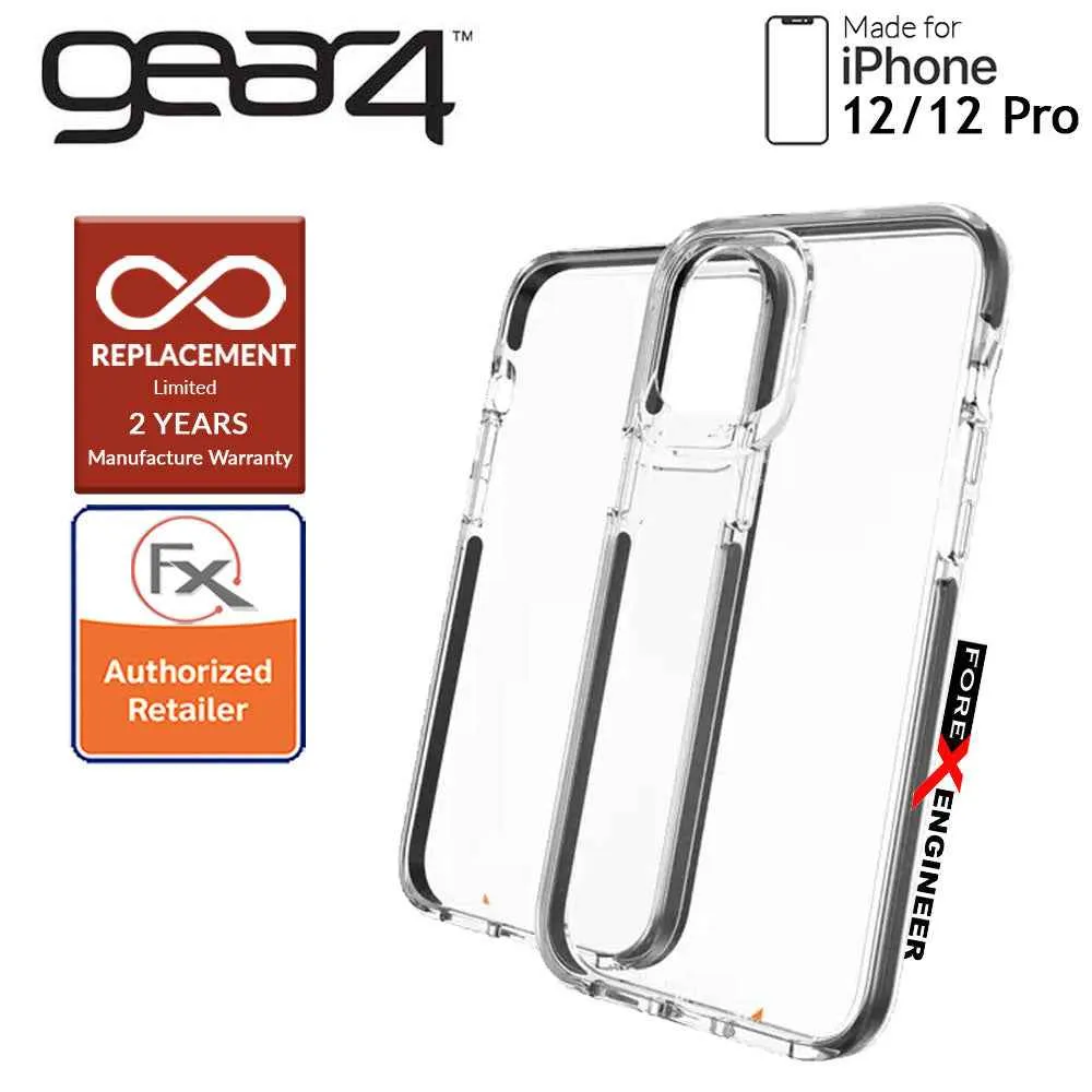 Gear4 Piccadilly for iPhone 12 - 12 Pro  5G 6.1" - D3O Material Technology - Drop Resistant Up to 4 meters (Black) (Barcode : 840056128019 )