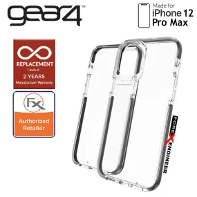 Gear4 Piccadilly for iPhone 12 Pro Max 5G 6.7" - D3O Material Technology - Drop Resistant Up to 4 meters (Black) (Barcode : 840056128231 )