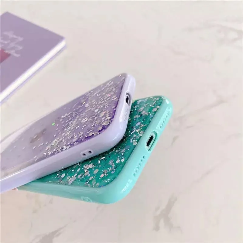 Glitter Transparent Phone Cover  Cases For iPhone 11 11Pro 11ProMax