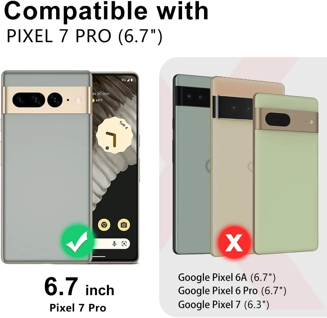 Google Pixel 7 Pro Marble Case | 3 in 1 Heavy Duty Cover