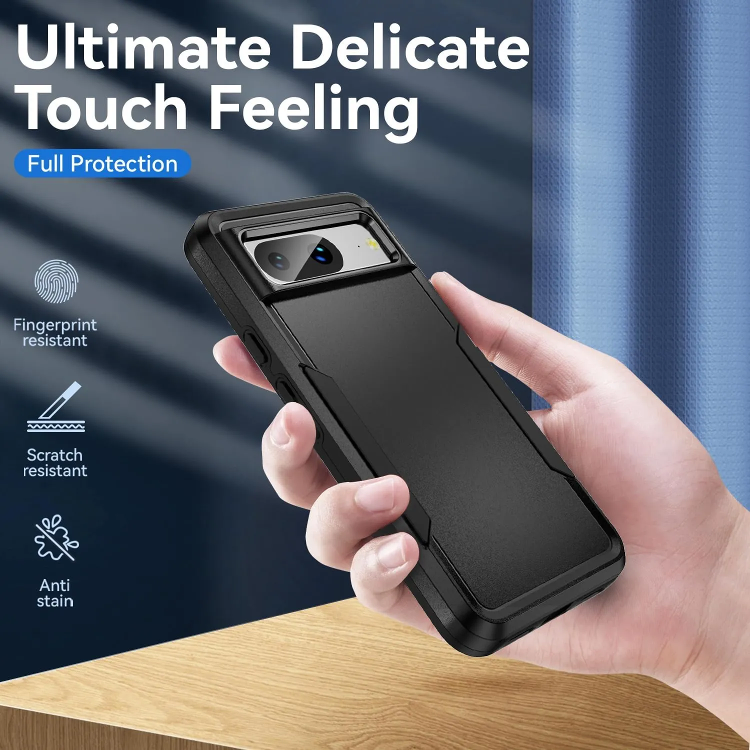 Google Pixel 8 Case Screen Protector Heavy-Duty Tough Rugged Shockproof Protective Case