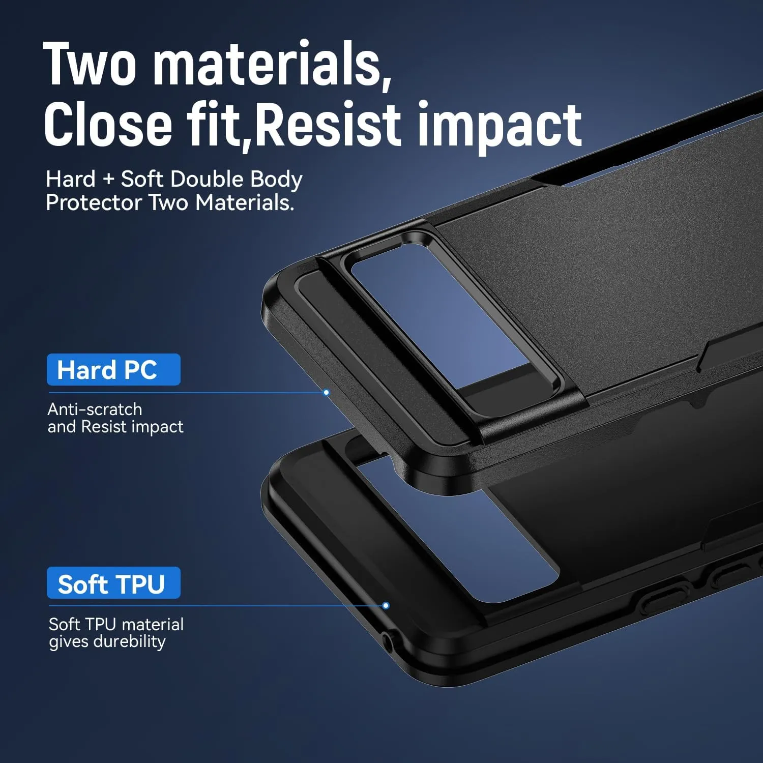 Google Pixel 8 Case Screen Protector Heavy-Duty Tough Rugged Shockproof Protective Case