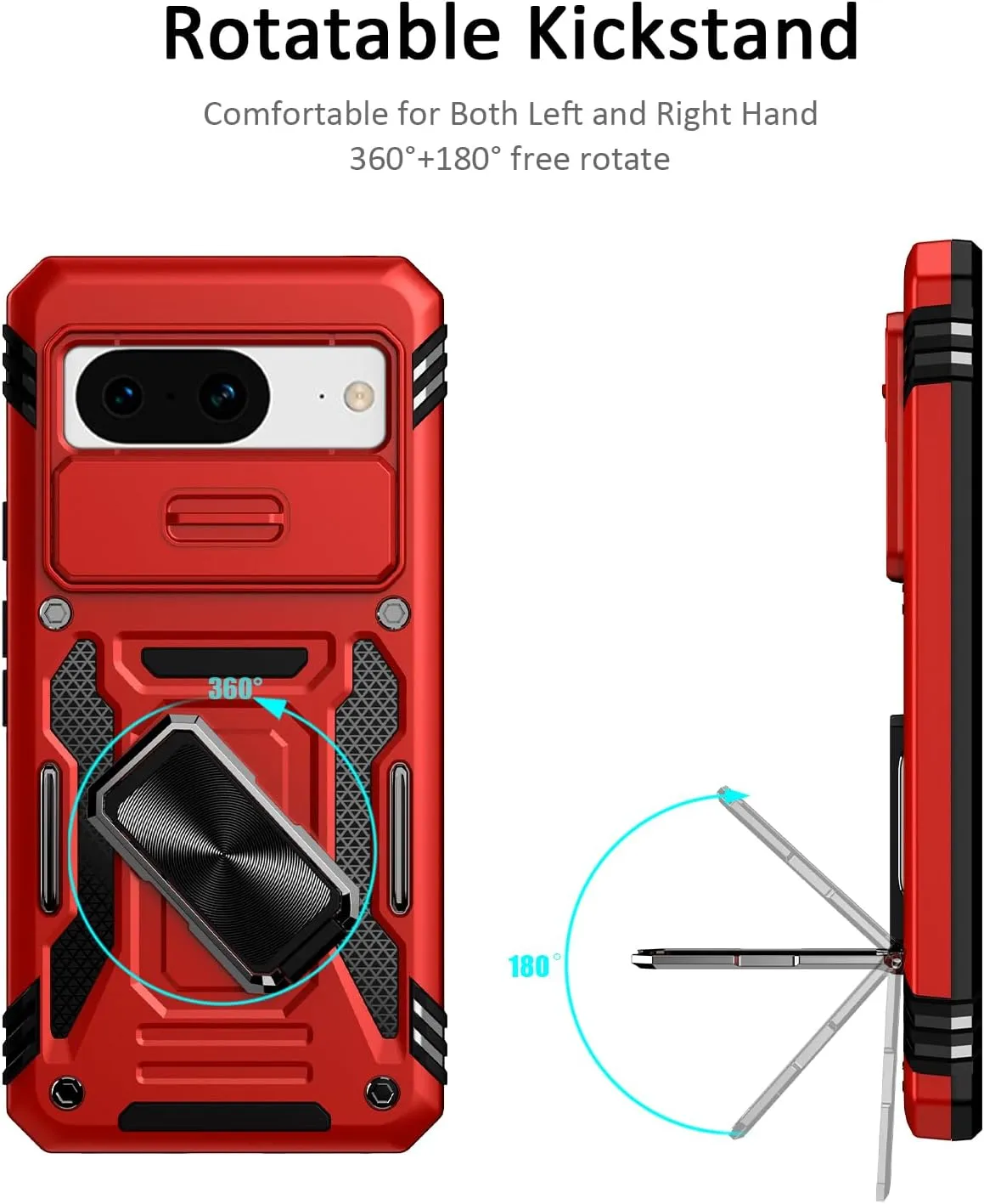 Google Pixel 8 Case Slide Camera Cover Drop Tested  Kickstand Phone Case