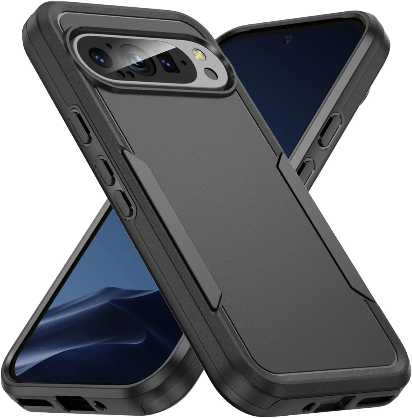 Google Pixel 9 Pro Case Heavy Duty Protection Shockproof Protective Case Black