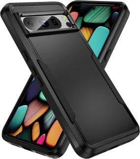 Google Pixel 9 Pro Case Heavy Duty Protection Shockproof Protective Case Black