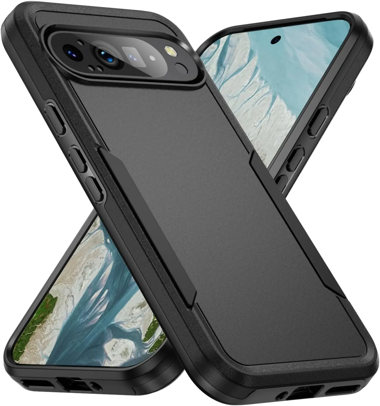 Google Pixel 9 Pro XL Duty Protection Shockproof Dropproof Dustproof Anti Scratch Phone Case Black