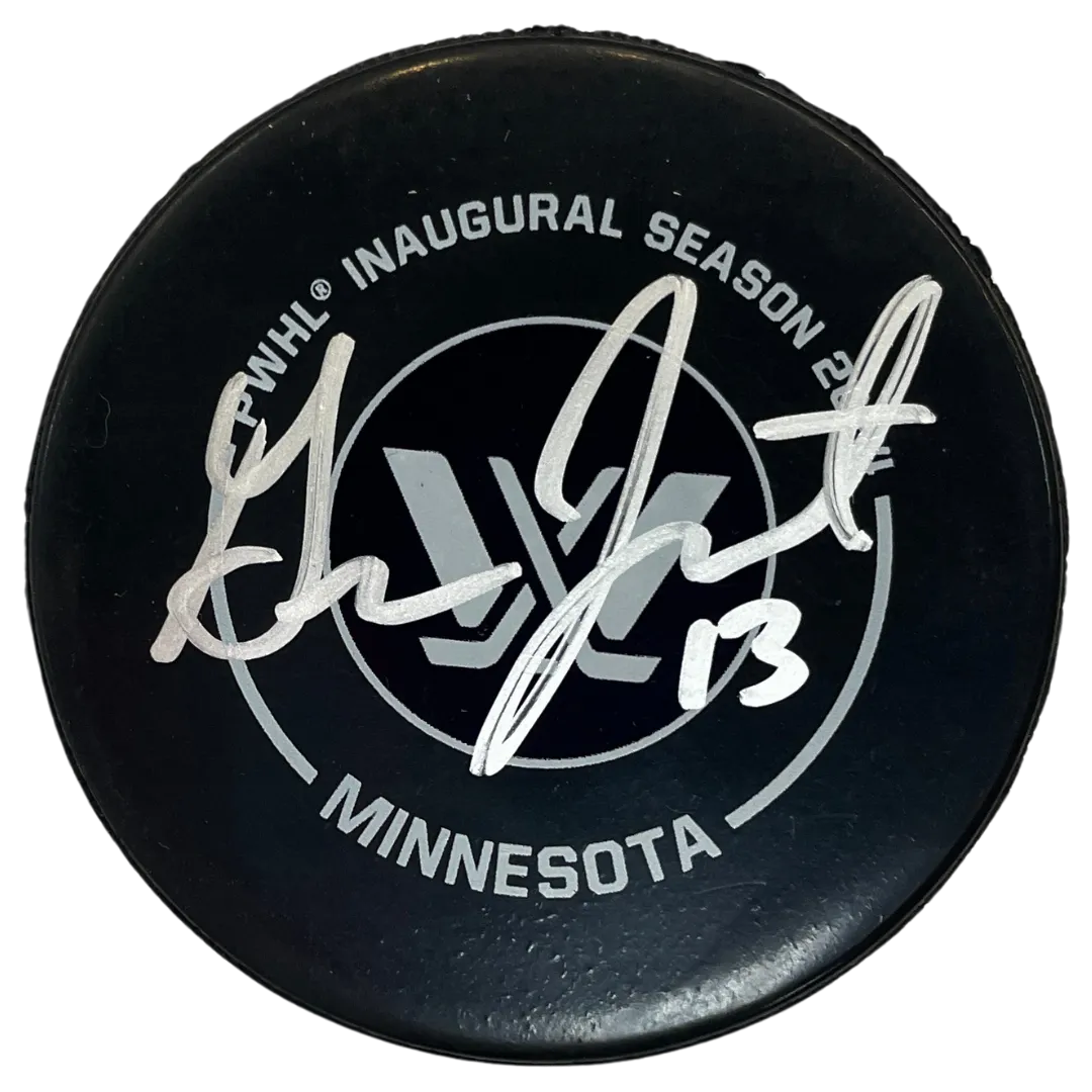 Grace Zumwinkle Autographed PWHL Minnesota Official Game Puck