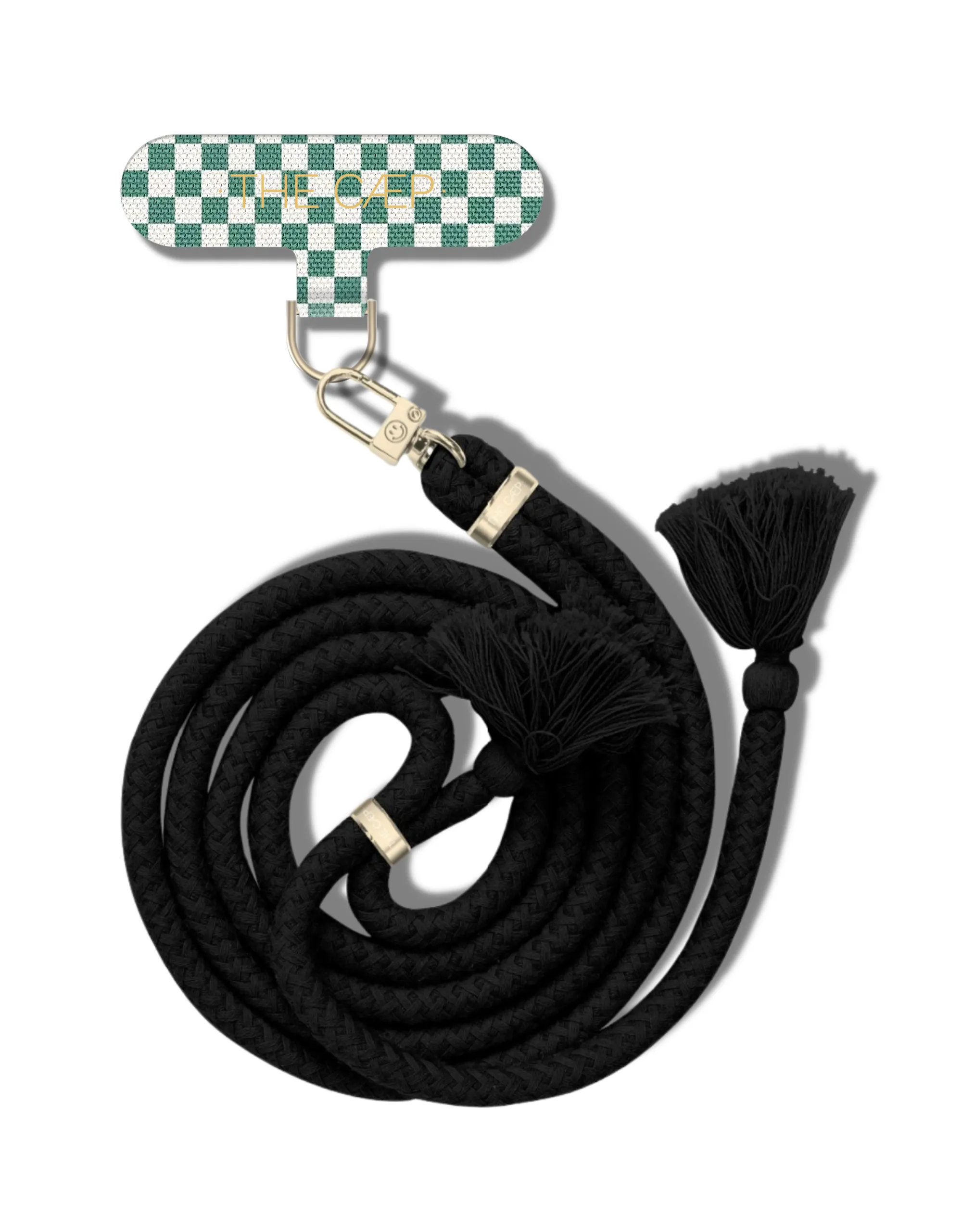 Green Check Universal Phone Hitch   Tassel Rope