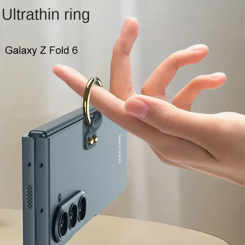 Hard PC Matte Phone Case With Ring Holder For Galaxy Z Fold6