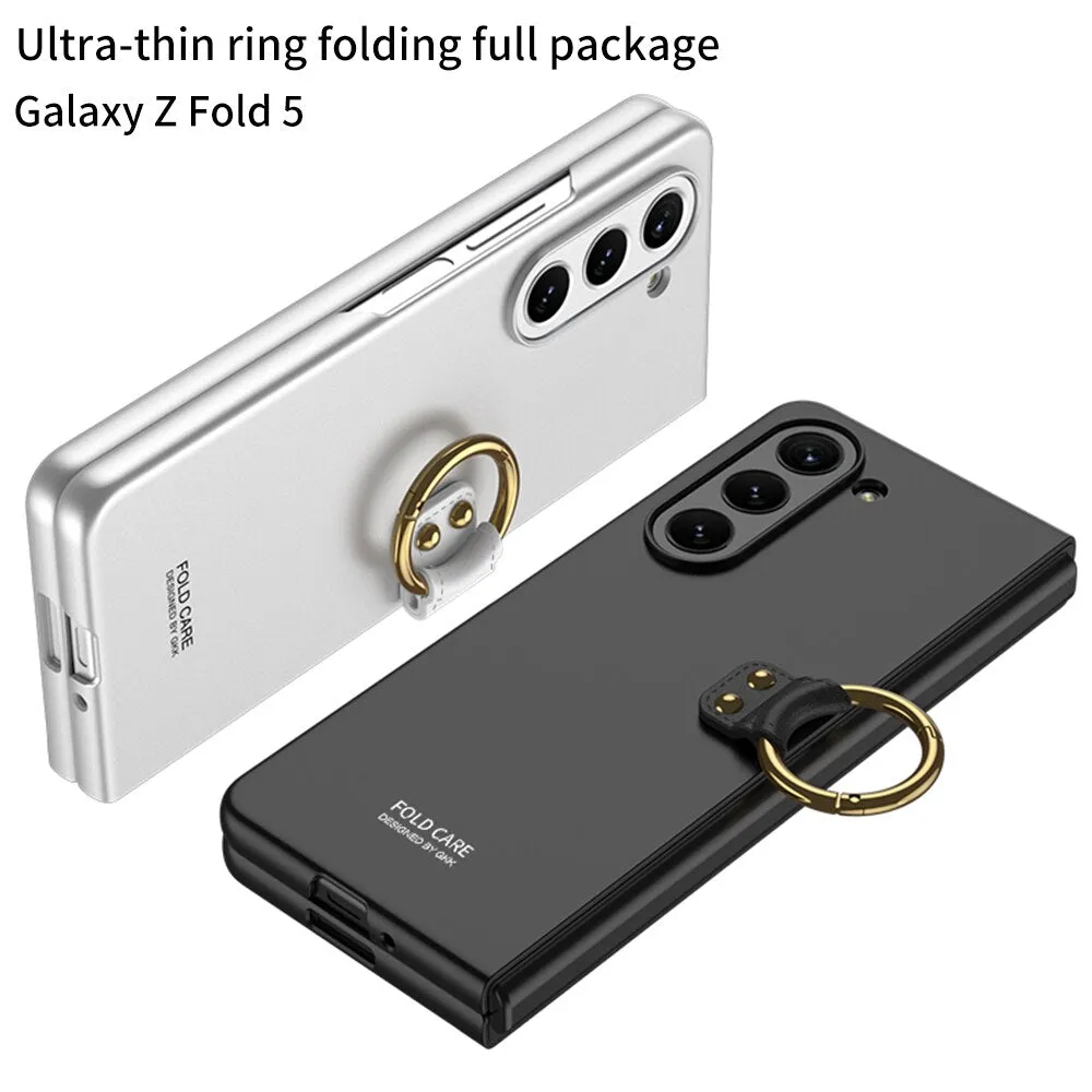 Hard PC Matte Phone Case With Ring Holder For Galaxy Z Fold6