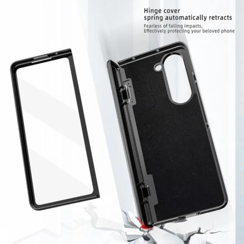 Hinged Hard Phone Case with Stand With Front Screen For Samsung Z Fold 5