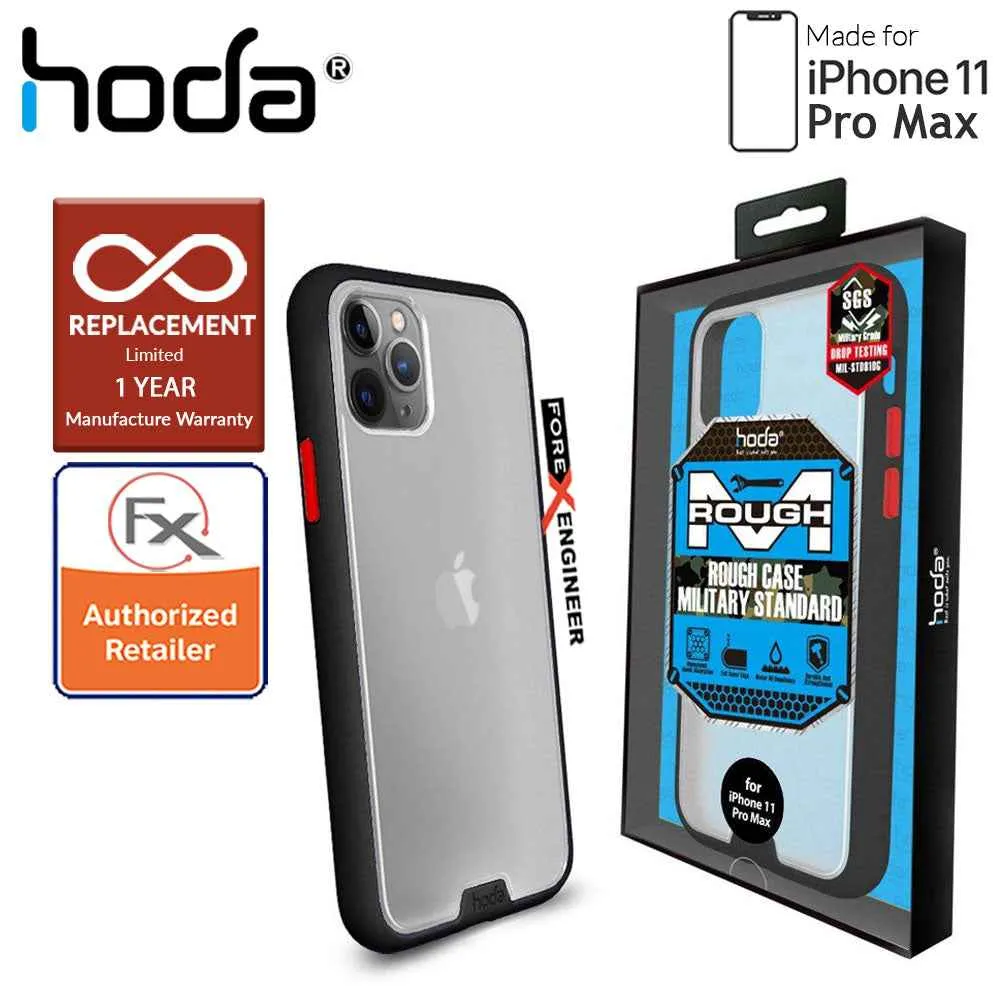 HODA ROUGH Military Case for iPhone 11 Pro Max - Military Drop Protection - Black Color ( Barcode: 4713381514887 )