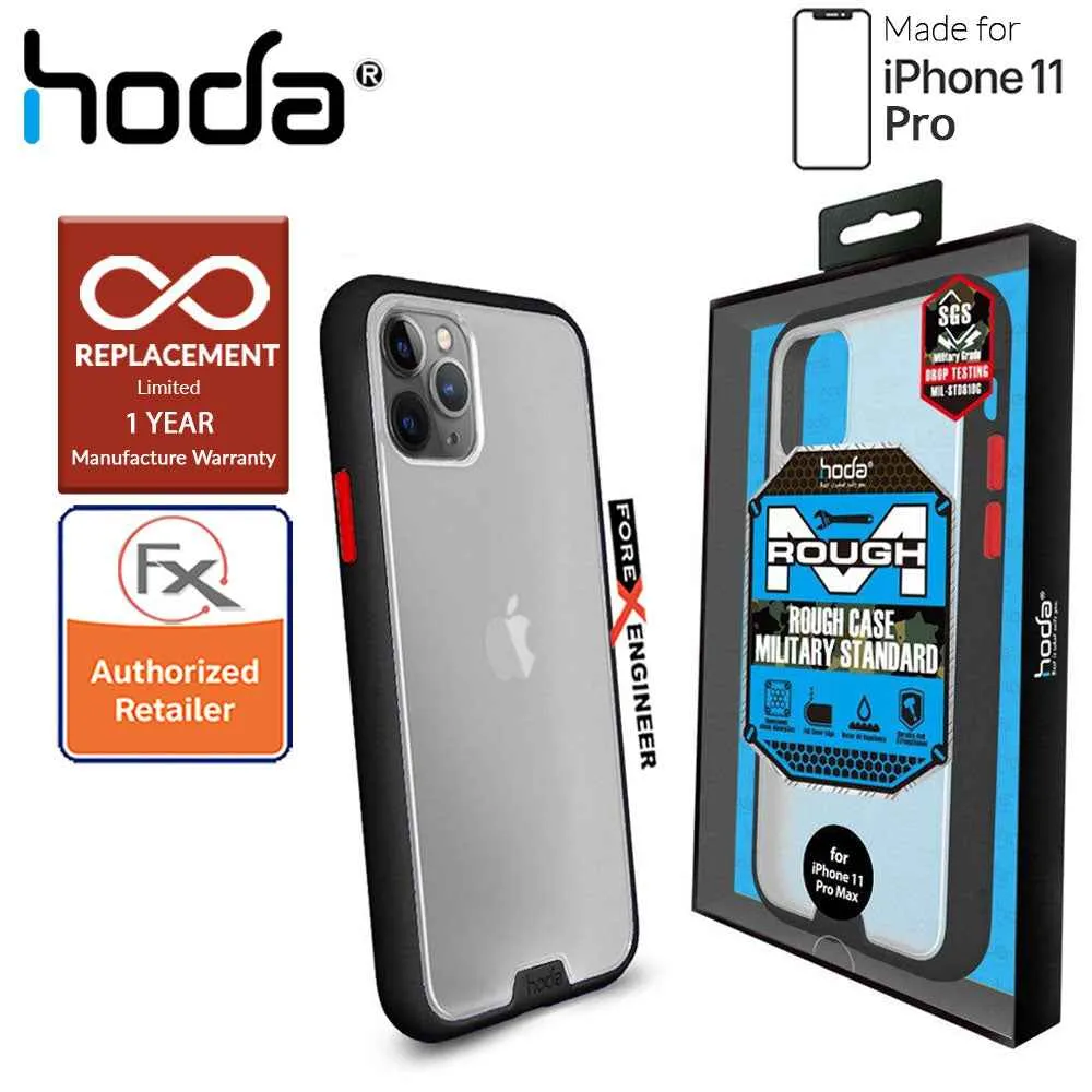 HODA ROUGH Military Case for iPhone 11 Pro - Military Drop Protection - Black Color ( Barcode: 4713381514788 )