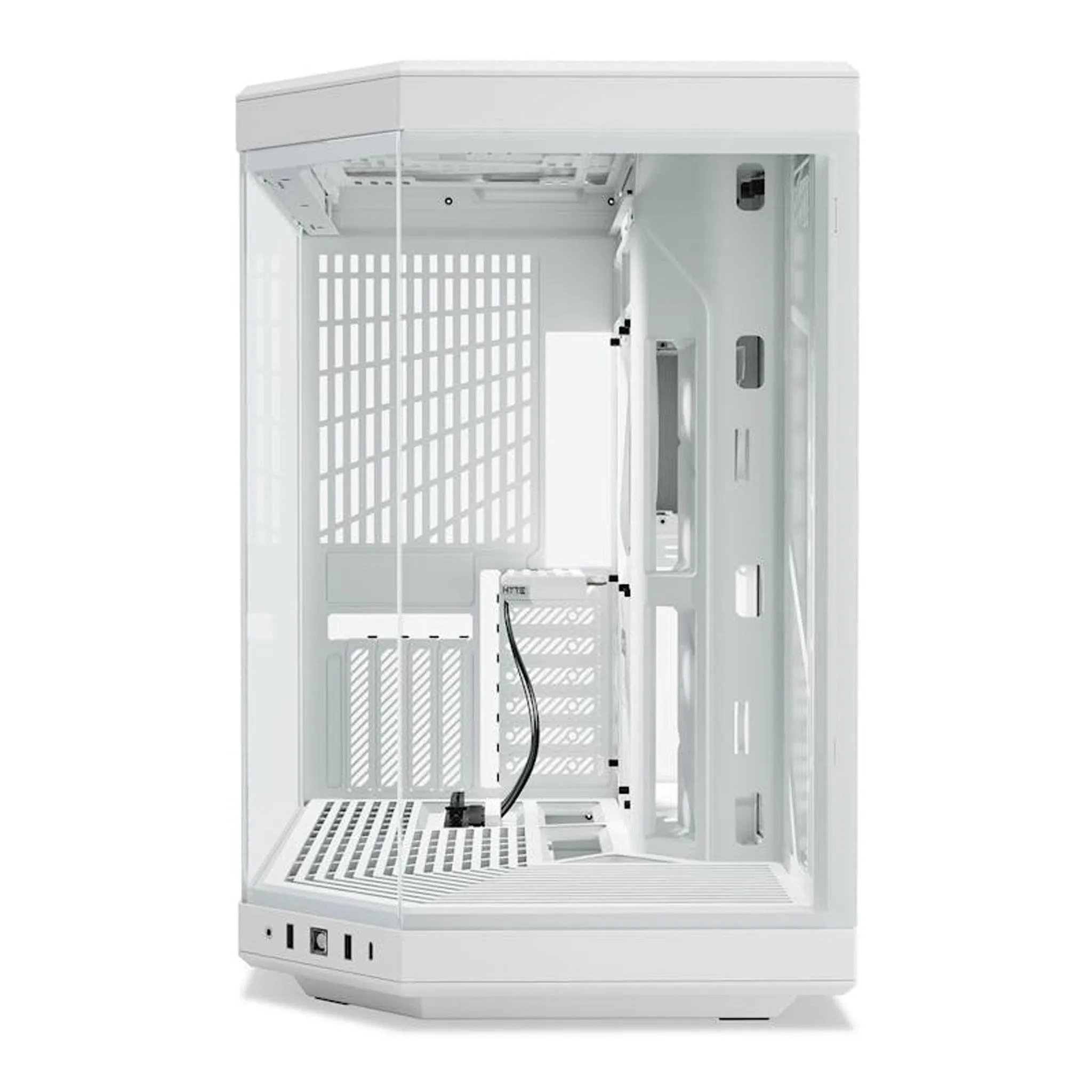 HYTE CS-HYTE-Y70-WW Y70 Modern Aesthetic Dual Chamber Mid-Tower ATX Computer Gaming Case with PCIE 4.0 Riser Cable Included - Snow White