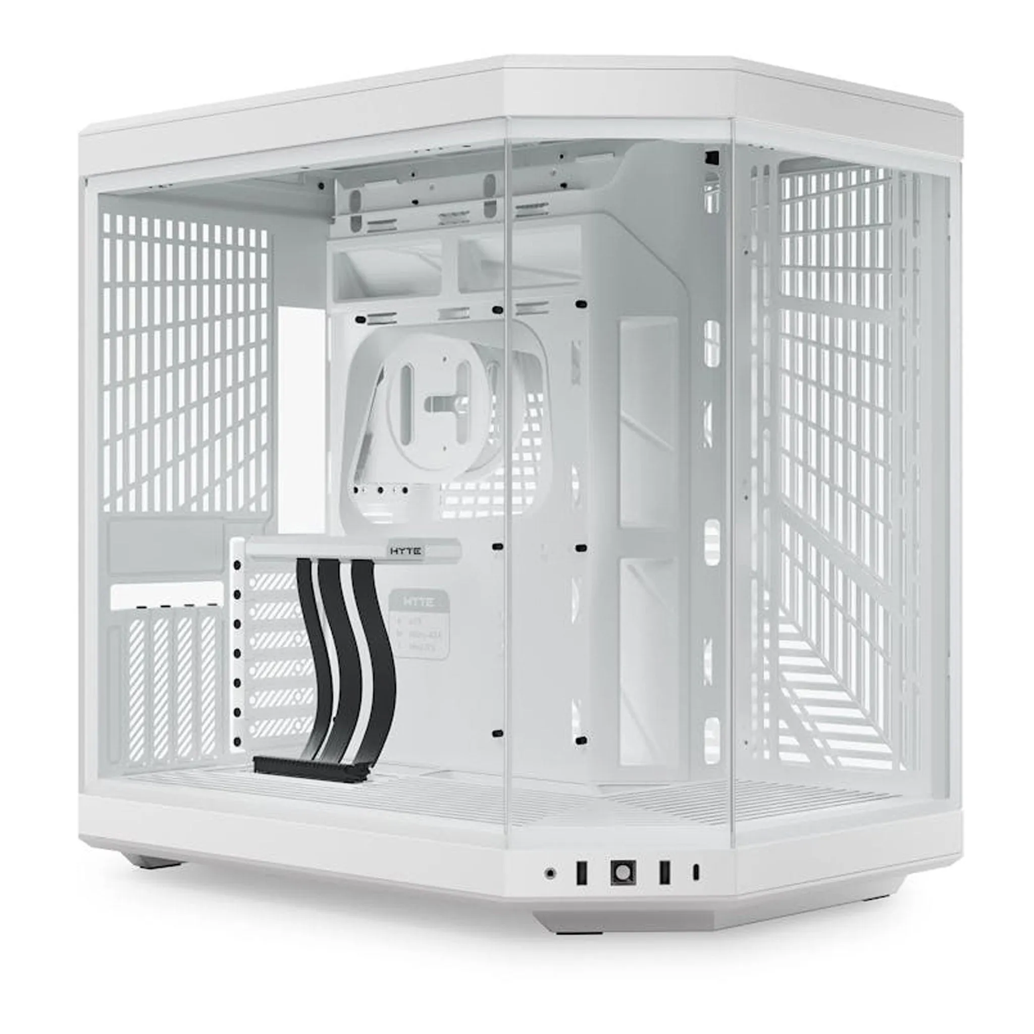 HYTE CS-HYTE-Y70-WW Y70 Modern Aesthetic Dual Chamber Mid-Tower ATX Computer Gaming Case with PCIE 4.0 Riser Cable Included - Snow White