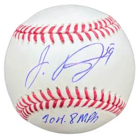 Jhoan Duran Autographed Rawlings Official Major League Baseball w/ 104.8 MPH Inscription