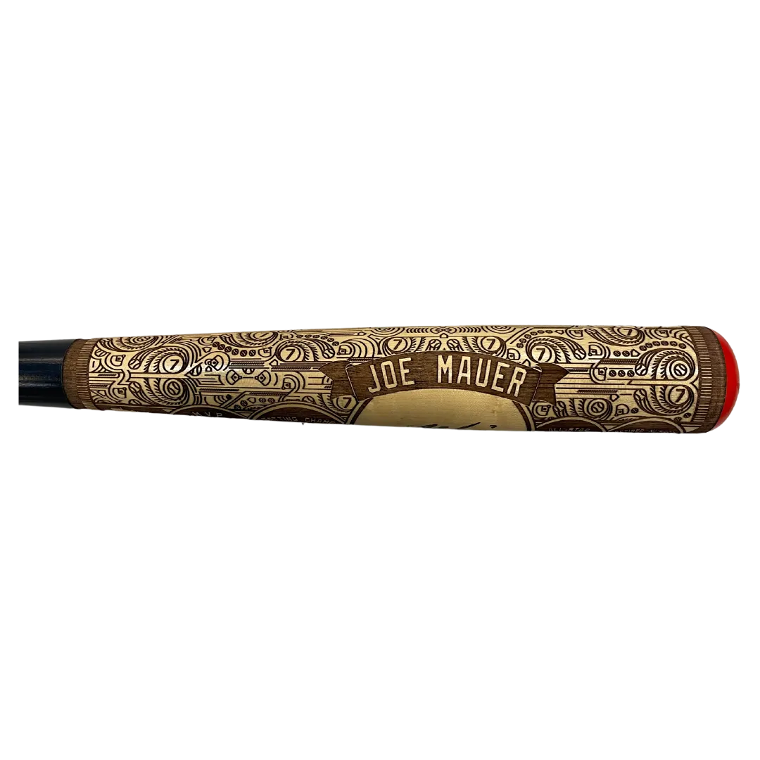 Joe Mauer Autographed Fan HQ Exclusive Pillbox Bat w/ HOF 2024 Inscription (Numbered Edition)