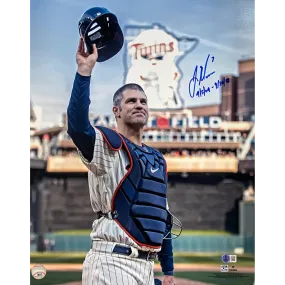 Joe Mauer Autographed Final Game 16x20 Photo w/ Career Dates Inscription