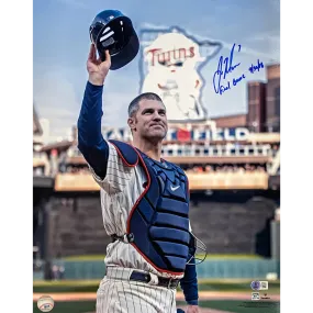 Joe Mauer Autographed Final Game 16x20 Photo w/ Final Game Inscription