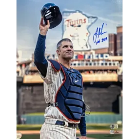 Joe Mauer Autographed Final Game 16x20 Photo w/ HOF 2024 Inscription