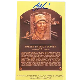 Joe Mauer Autographed Hall of Fame Postcard