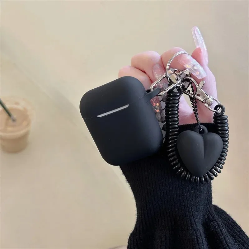 Kawaii AirPods Case with Love Heart Keychain