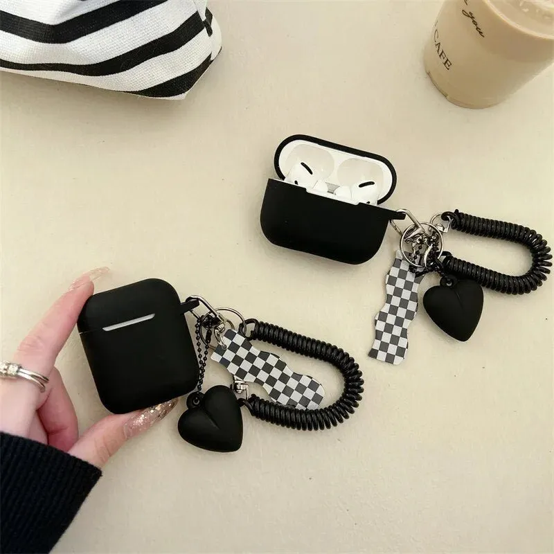 Kawaii AirPods Case with Love Heart Keychain