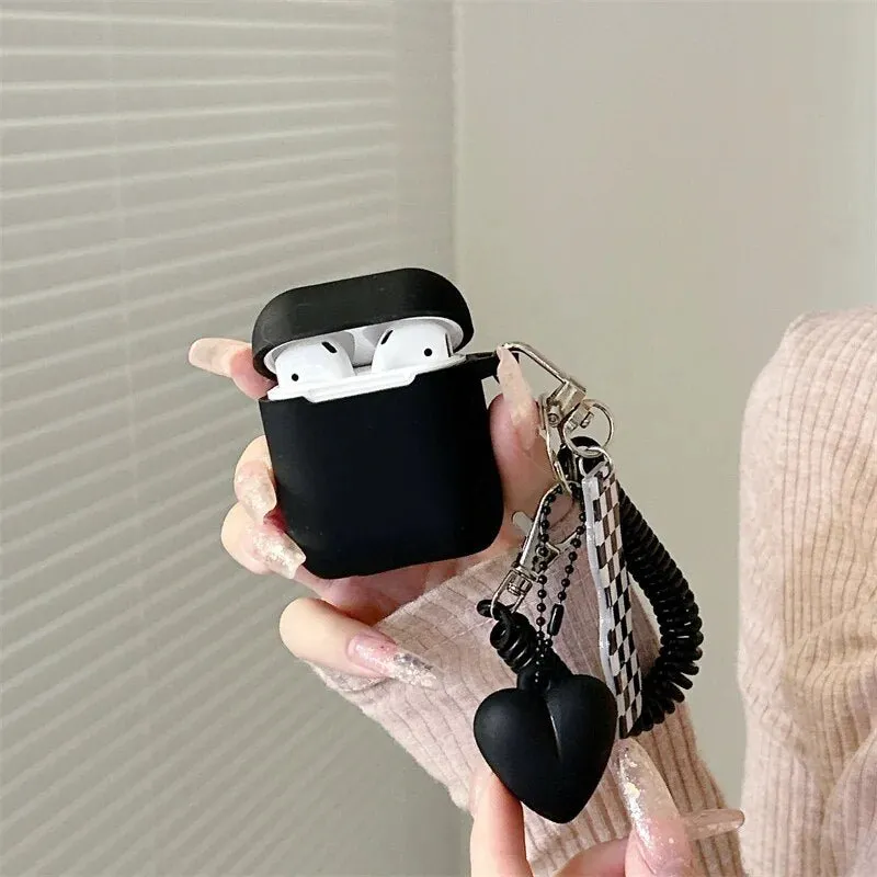 Kawaii AirPods Case with Love Heart Keychain