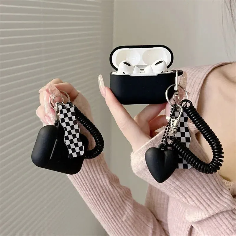Kawaii AirPods Case with Love Heart Keychain