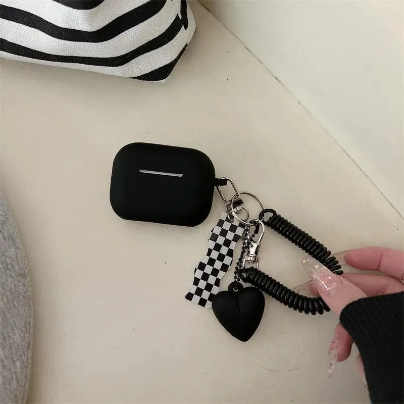 Kawaii AirPods Case with Love Heart Keychain