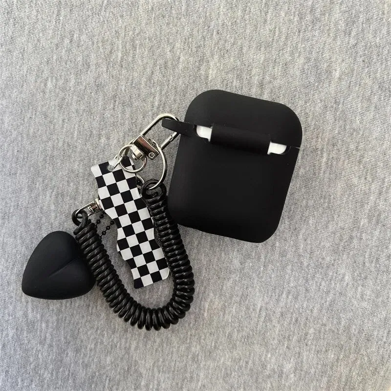 Kawaii AirPods Case with Love Heart Keychain