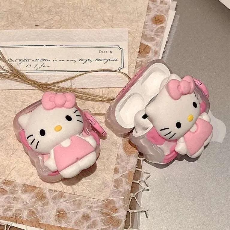 Kawaii Hello Kitty AirPods Case with 3D Doll