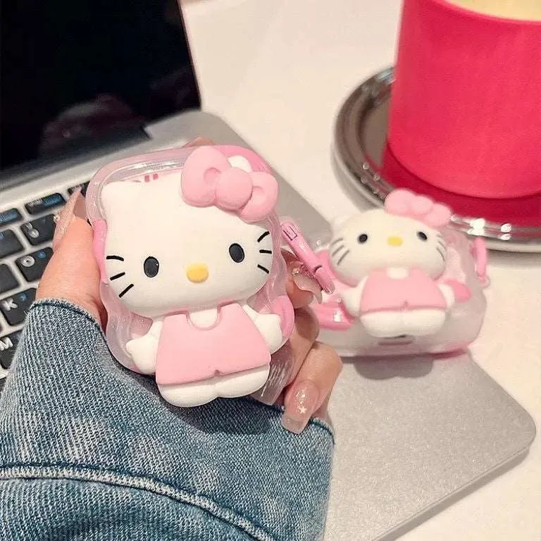 Kawaii Hello Kitty AirPods Case with 3D Doll