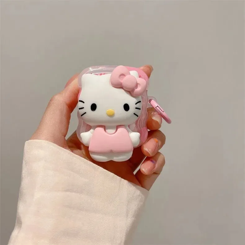 Kawaii Hello Kitty AirPods Case with 3D Doll