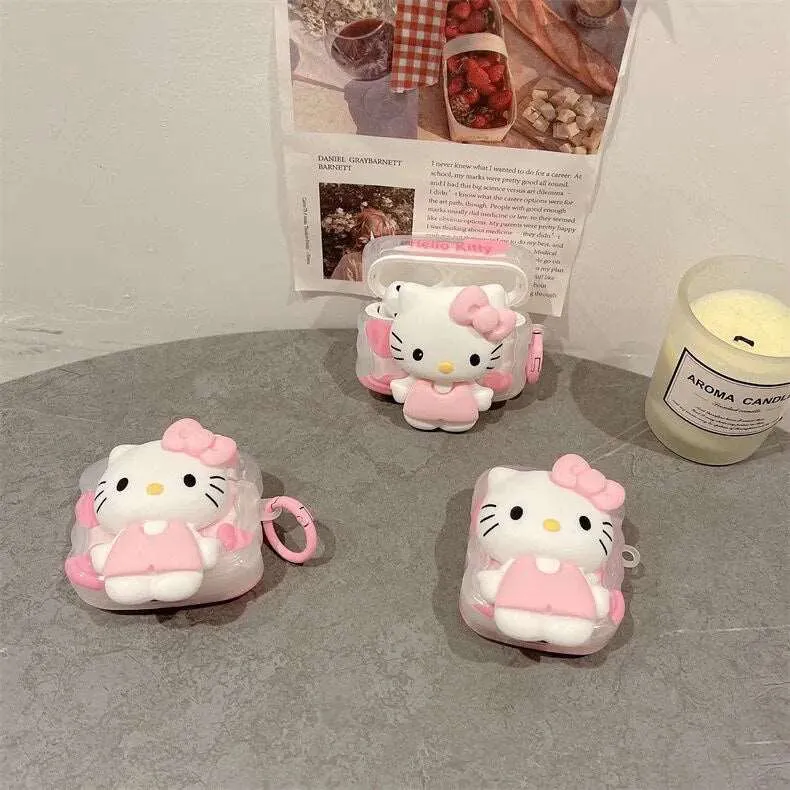 Kawaii Hello Kitty AirPods Case with 3D Doll