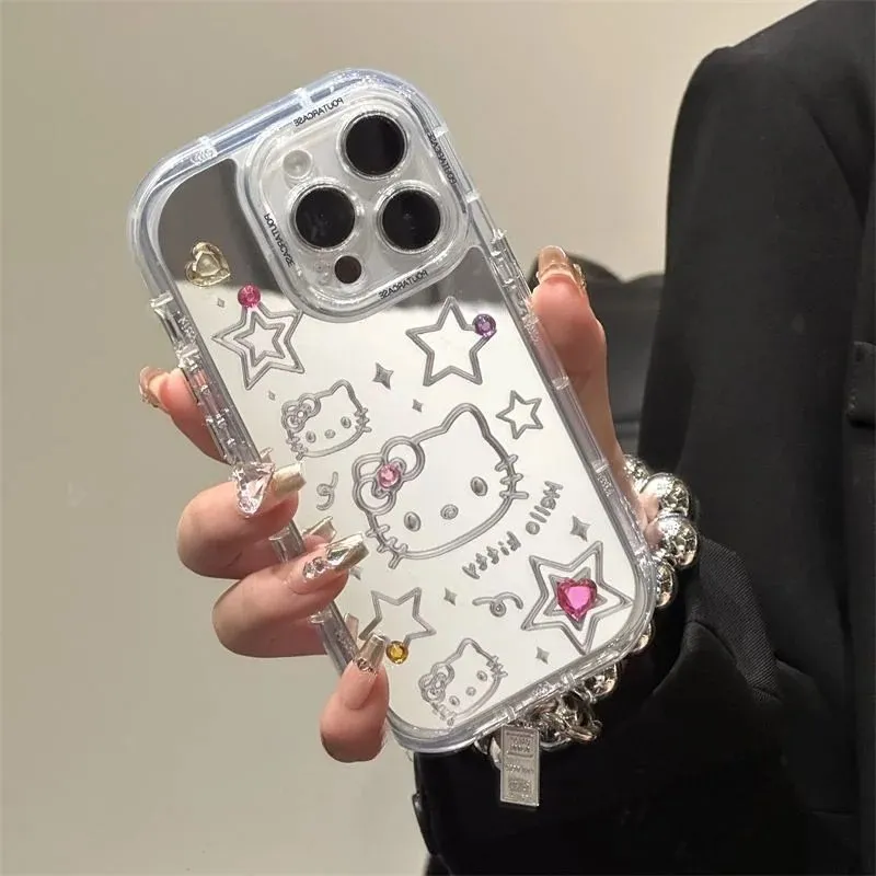 Kawaii Hello Kitty Mirror iPhone Case
