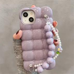 Kawaii iPhone Case with Pearl Bracelet
