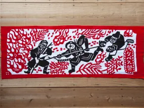 Kebesu Festival Hand Dyed Tenugui by Yotsume