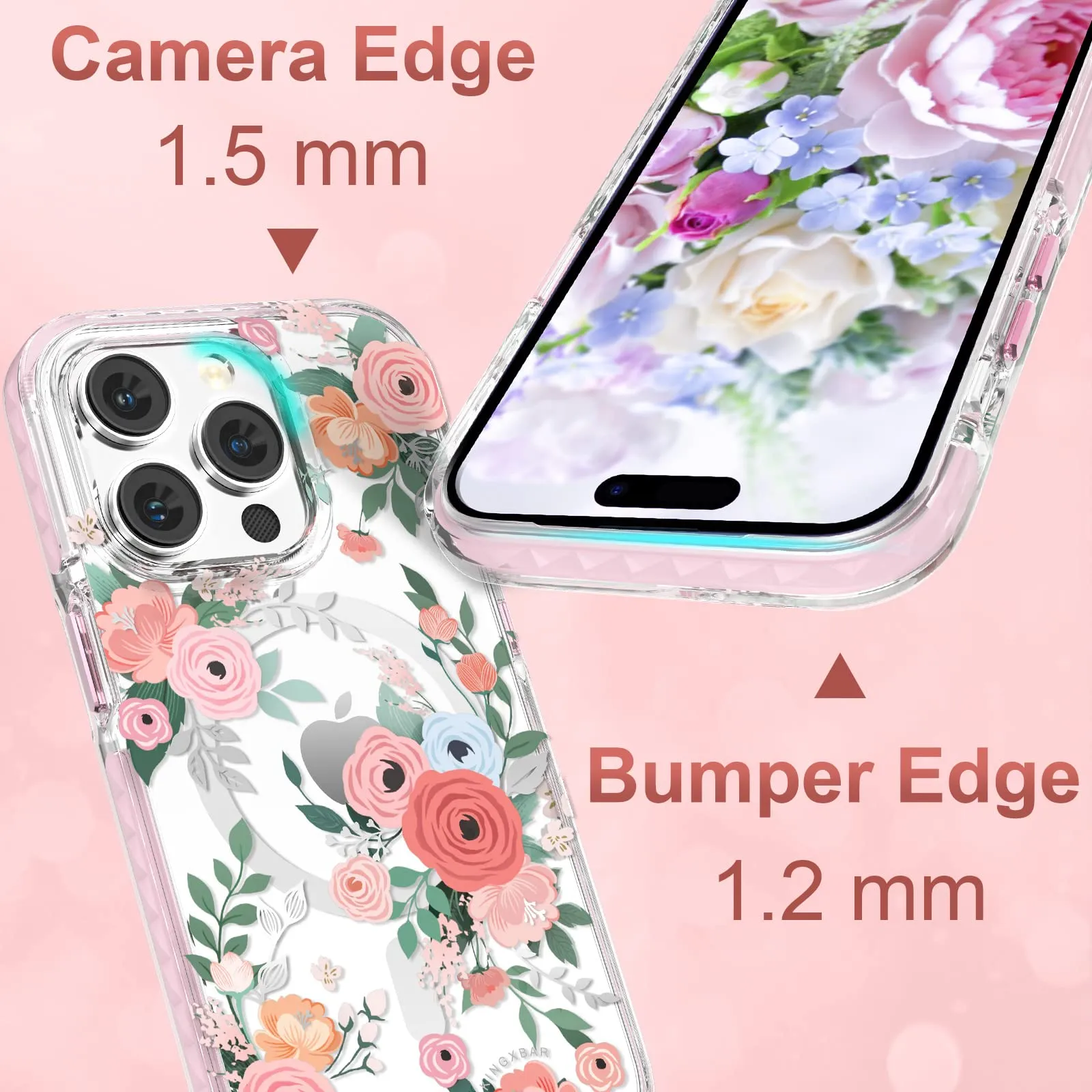 KINGXBAR Flora Magnetic MagSafe Shockproof Case Cover