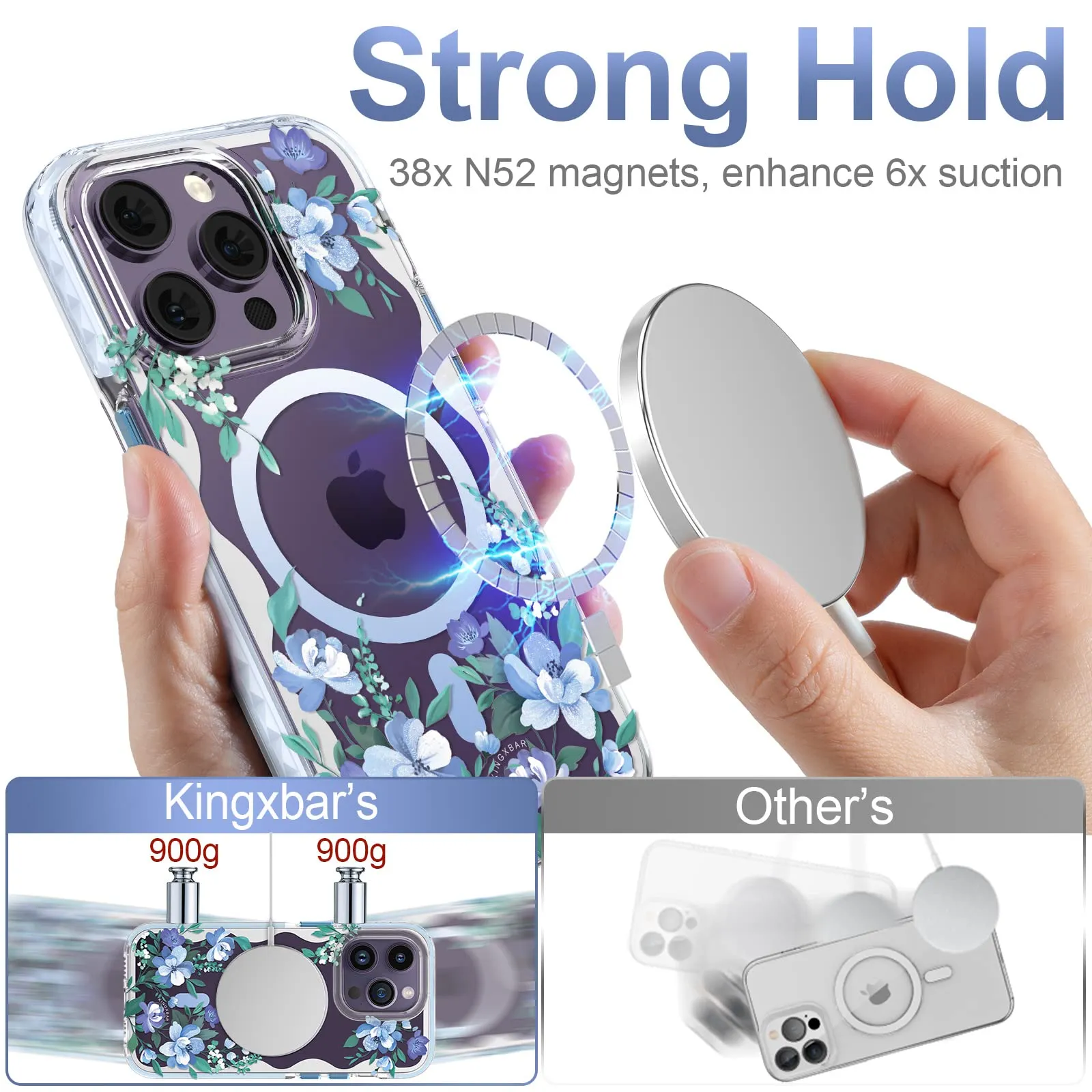 KINGXBAR Flora Magnetic MagSafe Shockproof Case Cover