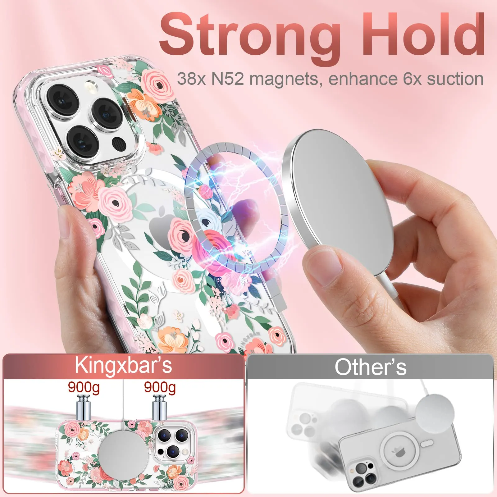 KINGXBAR Flora Magnetic MagSafe Shockproof Case Cover