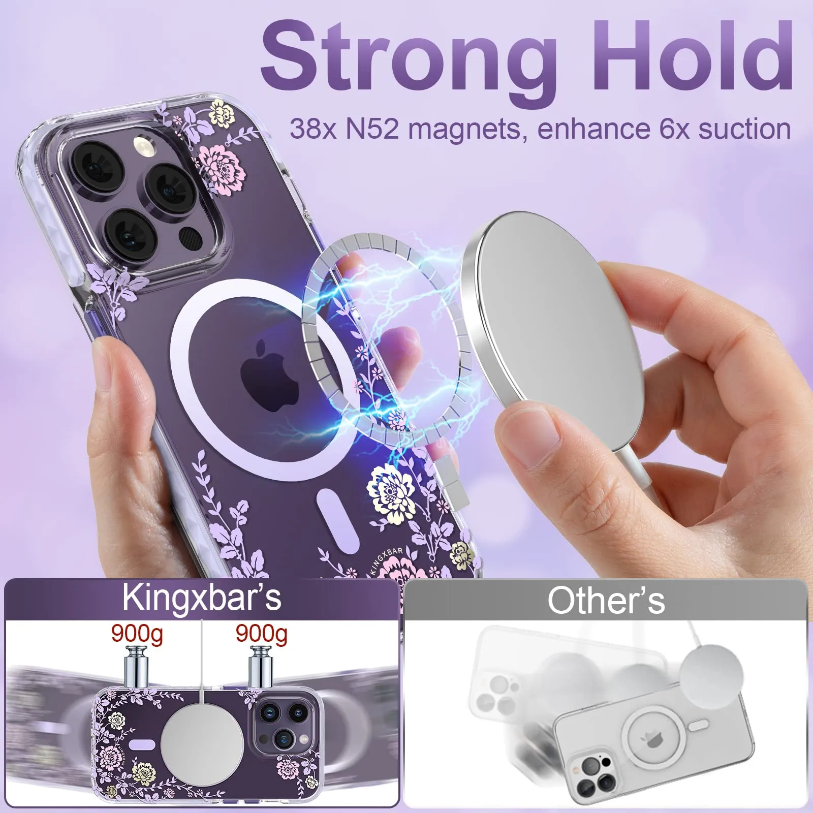 KINGXBAR Flora Magnetic MagSafe Shockproof Case Cover