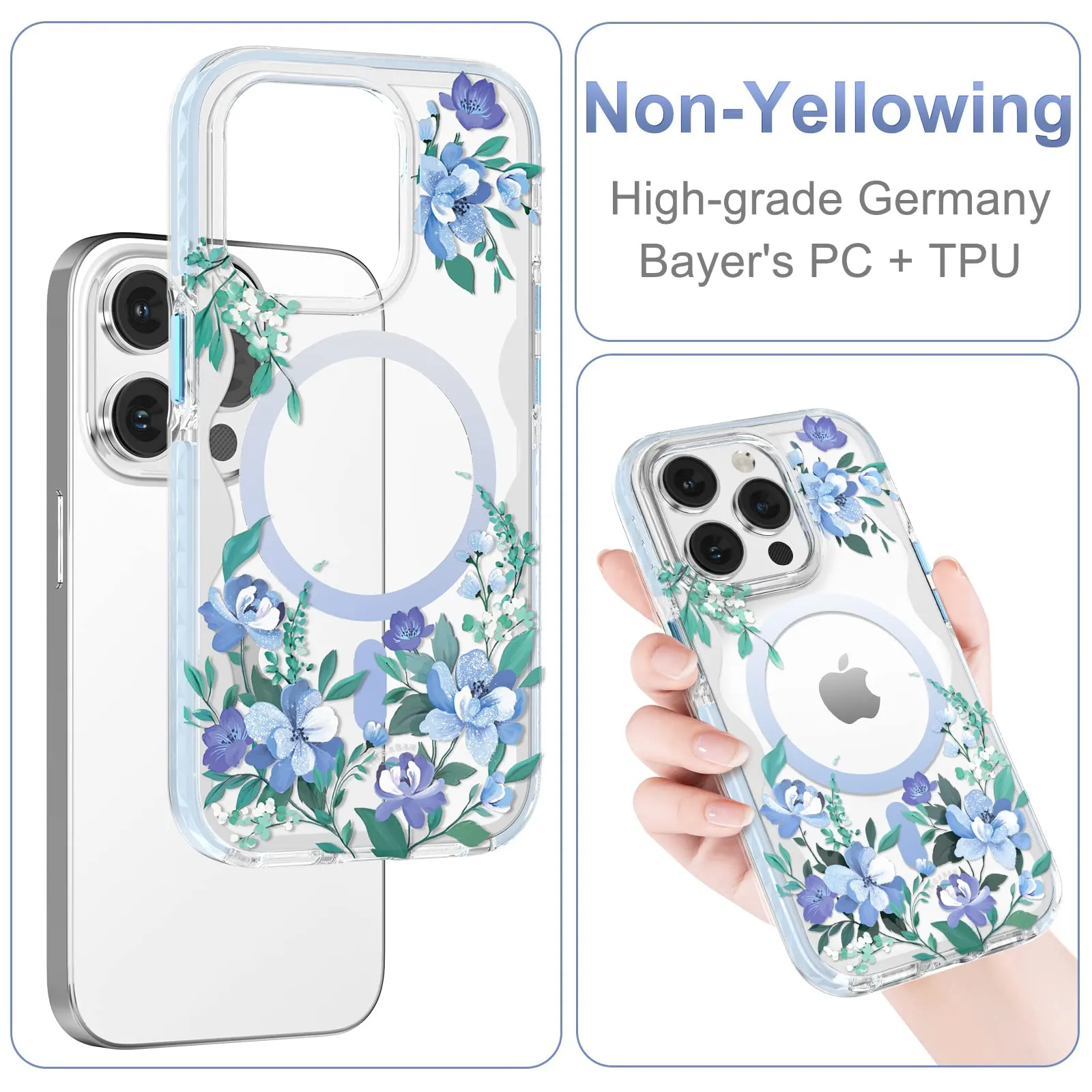 KINGXBAR Flora Magnetic MagSafe Shockproof Case Cover
