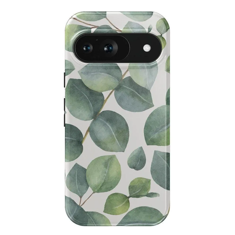 Leaf Me Alone | Green Floral Print Google Pixel Case